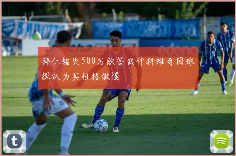 拜仁错失500万欧签武什科维奇因球探认为其性格傲慢